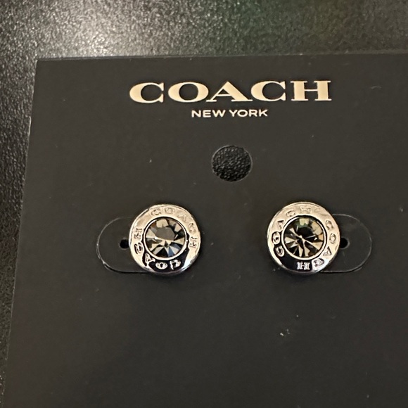 Coach Jewelry - Coach Silver Logo Stud Earrings